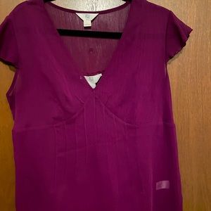 Like new fuschia Apt. 9 sheer blouse with camisole.
